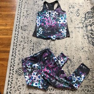 Two piece Workout Set with floral design